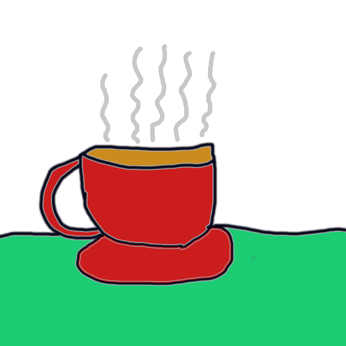 1152x1152 Quiet Spirit, Loud Thoughts Red Coffee Cup Animation