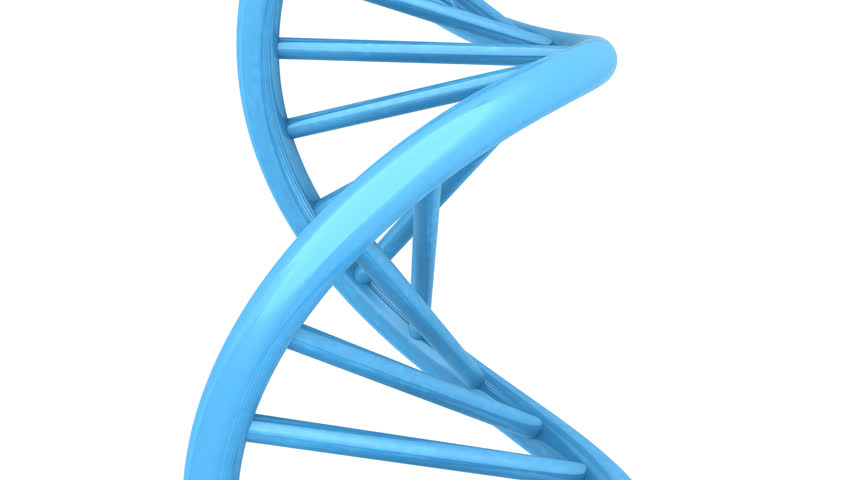 852x480 Dna Structure Model On White. 3d Animated Computer Design. High