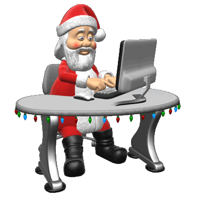 390x390 Santa Claus Funny Animated Pic