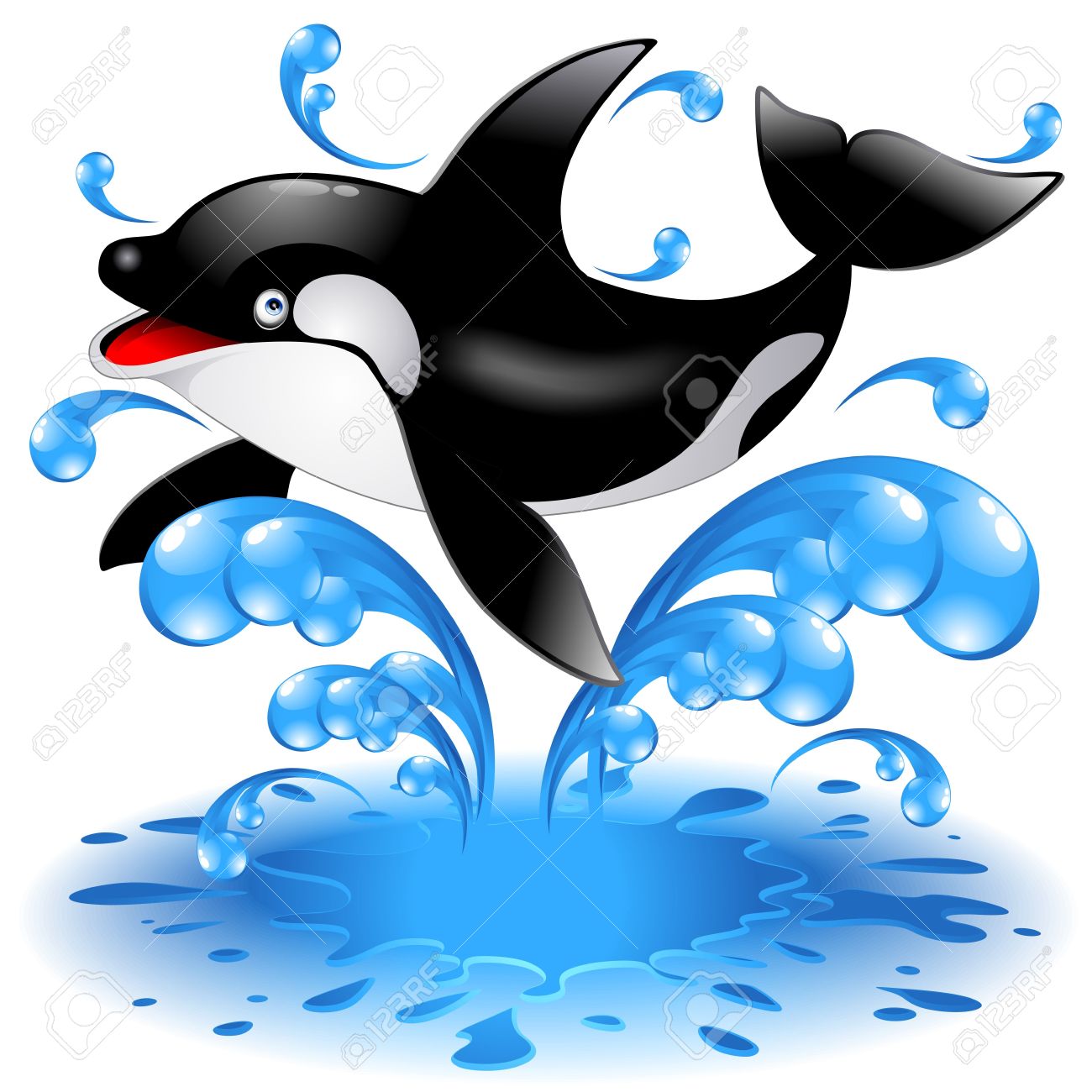 1300x1300 Killer Whale Clipart Animated