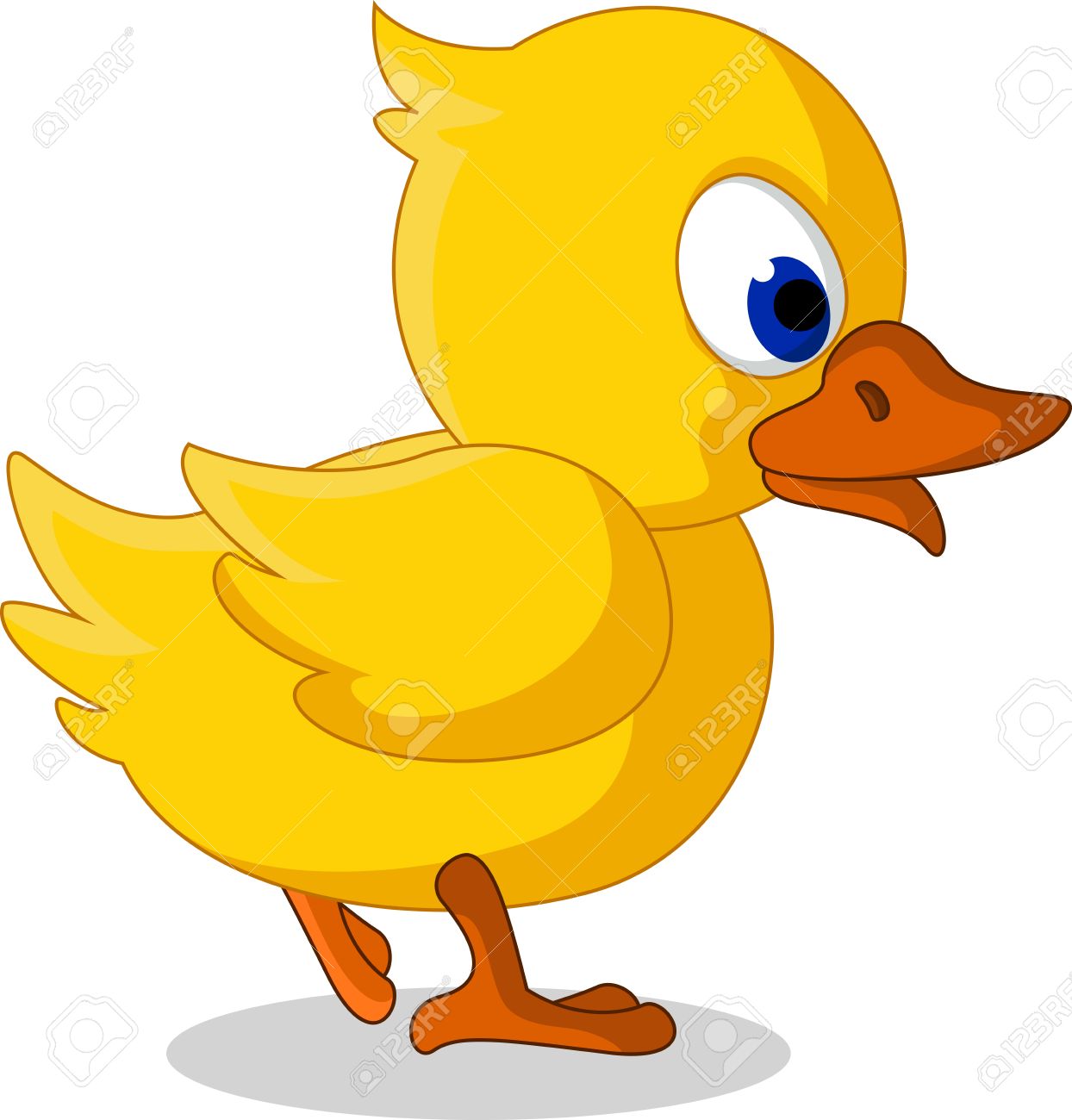 1244x1300 Cute Little Baby Duck Cartoon Walking Royalty Free Cliparts