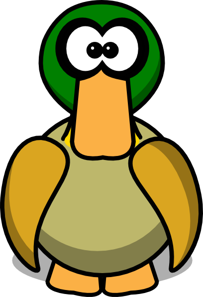 408x596 Duck Cartoon Large Pick Clip Art