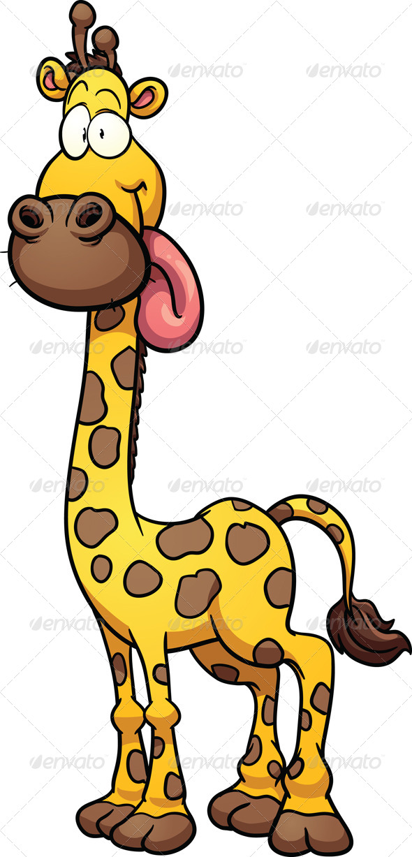 590x1227 Cute Giraffe Cartoon Stock Vector Giraffes Giraffe