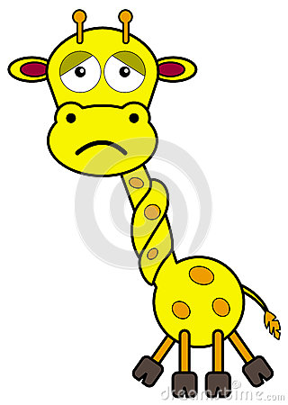 320x450 Giraffe Clipart Sad