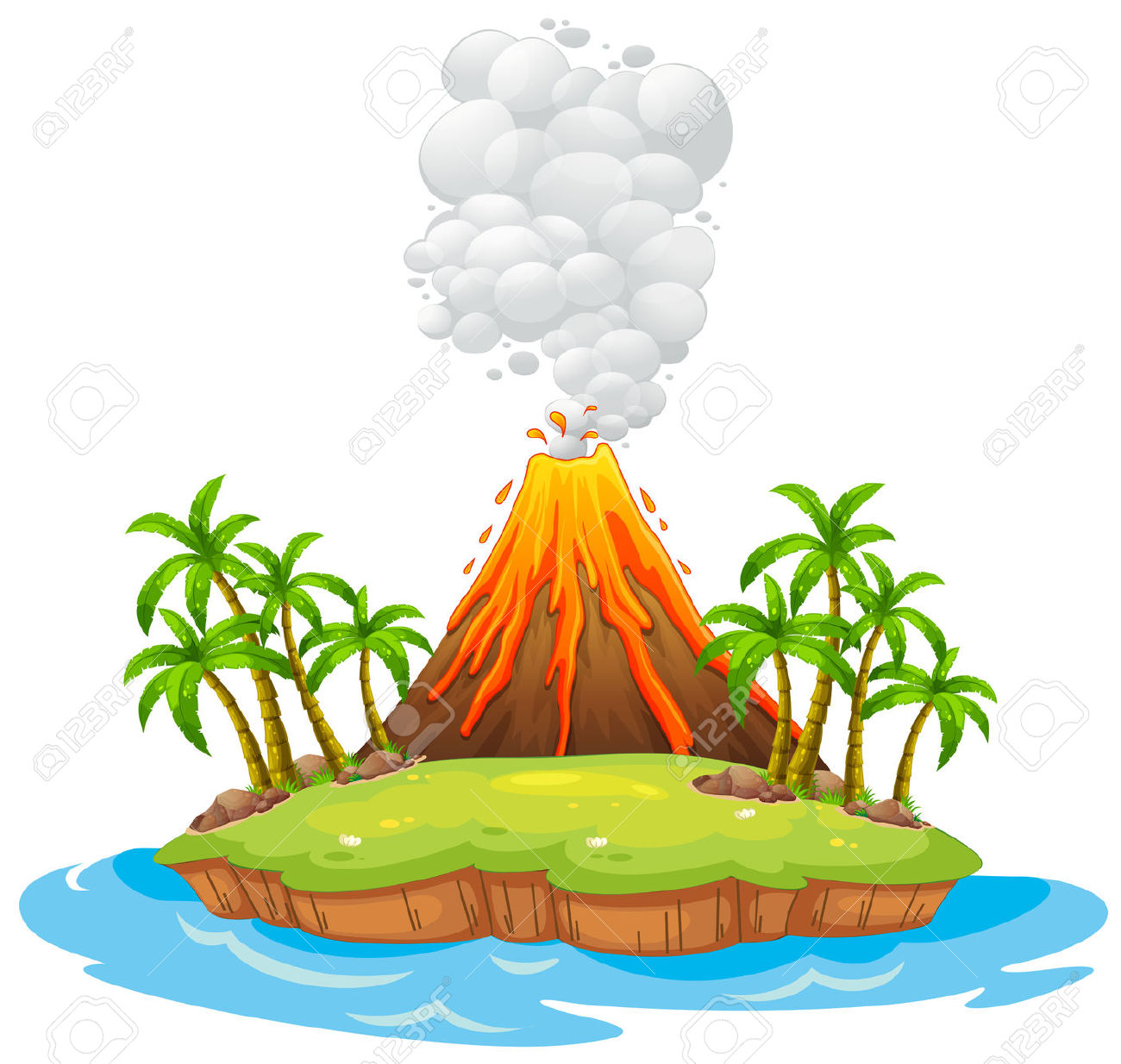 1300x1234 Island Clipart Animated
