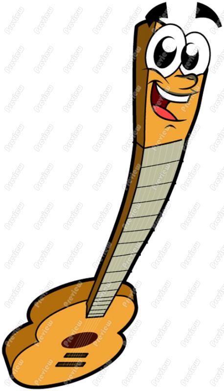 458x800 Acoustic Guitar Character Clip Art