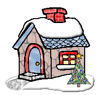 195x194 Free Animated Christmas House Clip Art