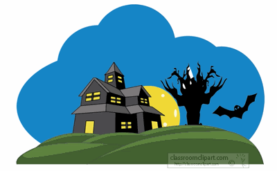 400x247 Haunted House Clipart Animated