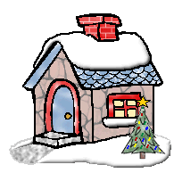 195x194 House Decorated For Christmas Clipart