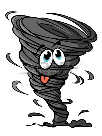 340x450 Smiling Danger Hurricane Vortex In Cartoon Style Royalty Free