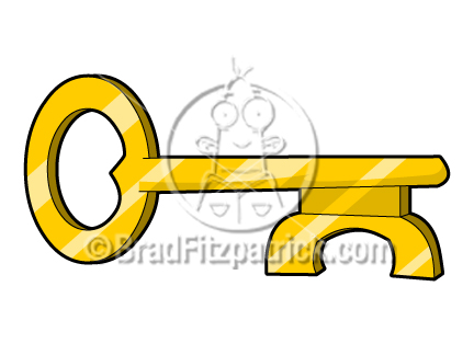 432x324 Cartoon Key Clipart