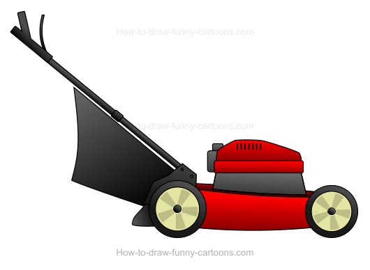 530x388 How To Draw A Cartoon Lawn Mower