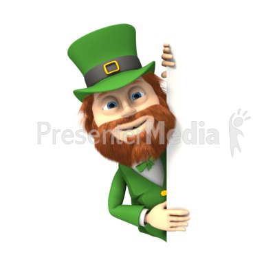 400x400 Leprechaun Peek Around Page
