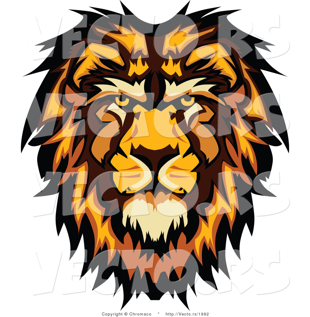 1024x1044 Vector Of A Profiled Cartoon Male Lion Mascot By Chromaco