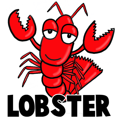 400x400 Drawn Lobster Funny Cartoon
