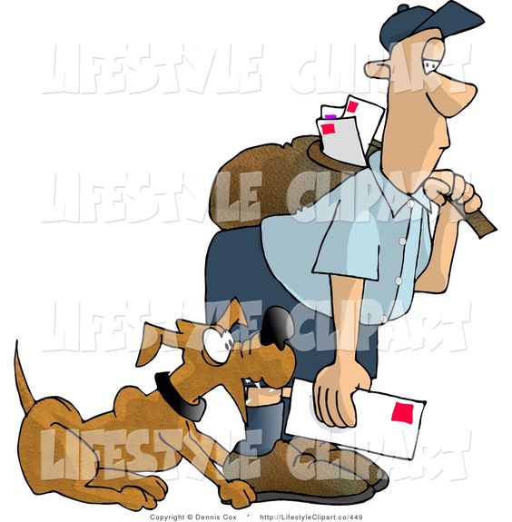 564x575 Post Office Worker Cliprt Carrier Delivering Mail Into