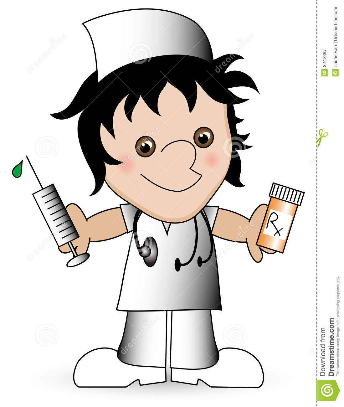 1099x1300 Free Cartoon Nurse In Uniform Holding Needle Clipart