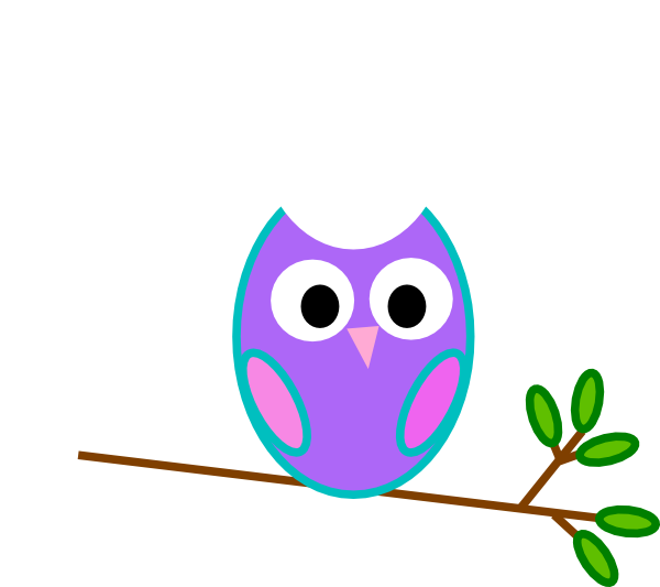 600x533 Purple Owl Clip Art