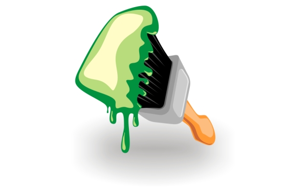 600x380 Paint Brush Icon Vector, Free Vectors