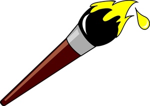 300x213 Paintbrush Clipart Image