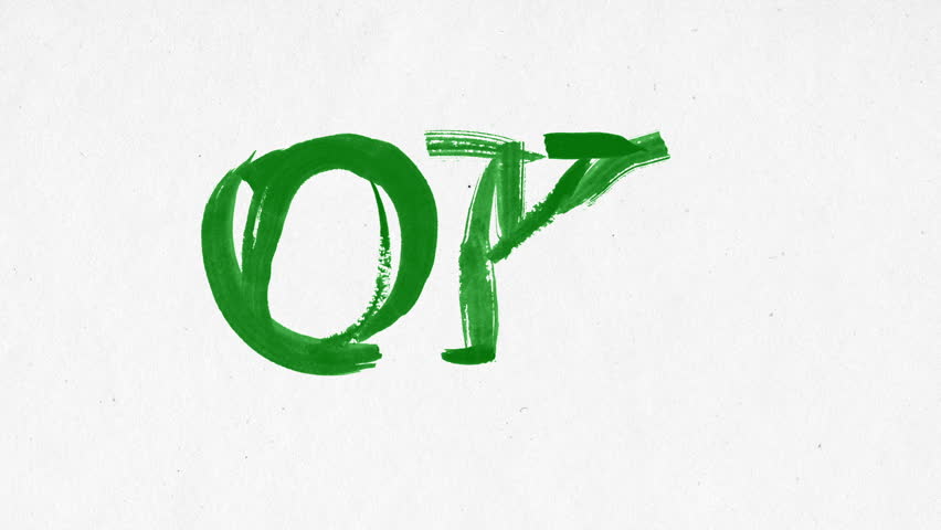 852x480 Animated Paint Brush Calligraphy Stock Footage Video 10779965