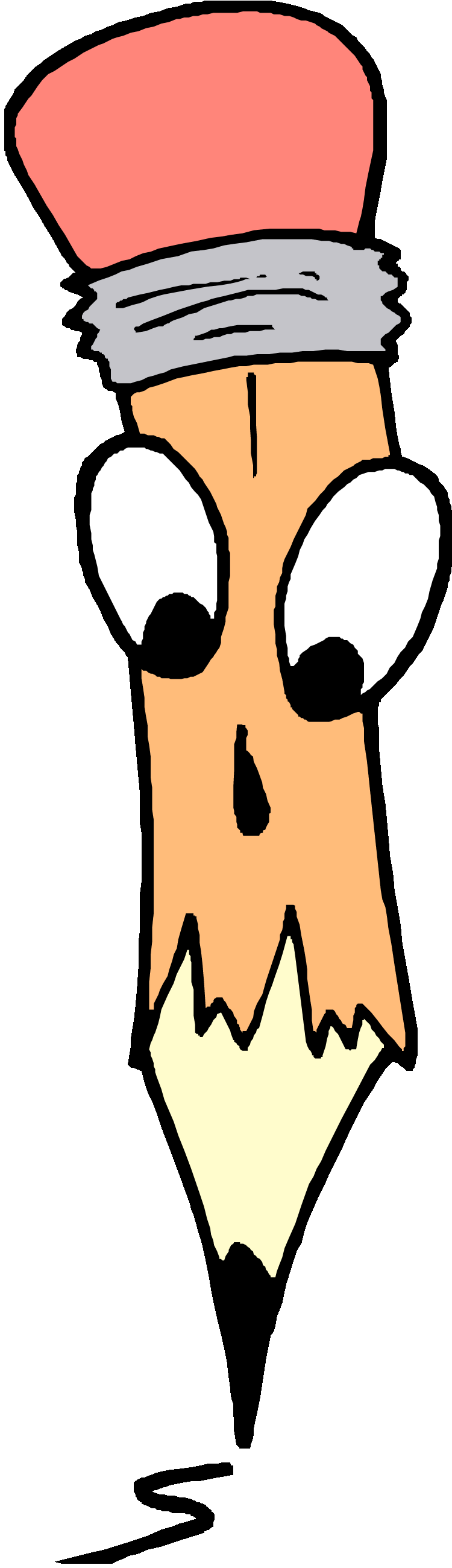 750x2599 Animated Pencil Clipart