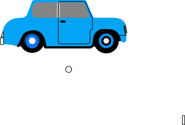 600x406 Animated Blue Car Clip Art