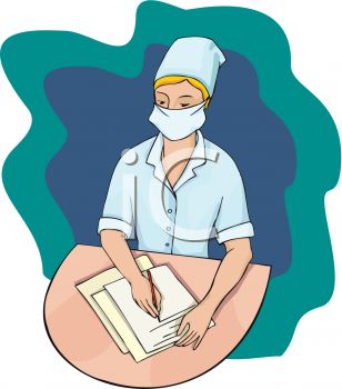 308x350 Picture Of Nurse Writing Chart Notes On Patient's Chart In