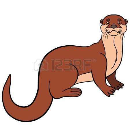 450x450 Otter Clipart Orange