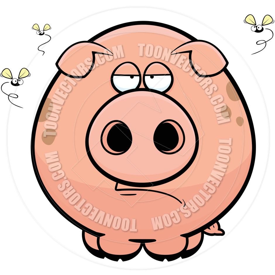 940x940 Cartoon Pig Grumpy By Robin 2d Toon Vectors Eps