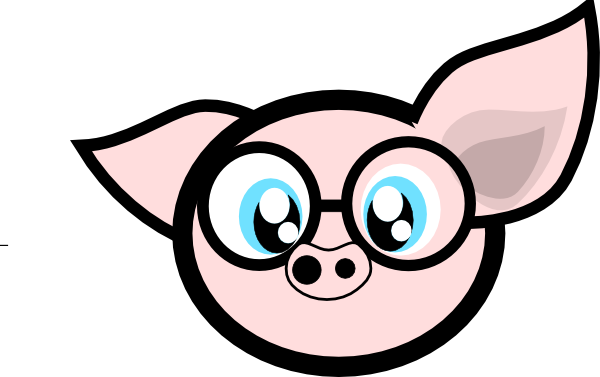 600x377 Pig With Glasses Clip Art