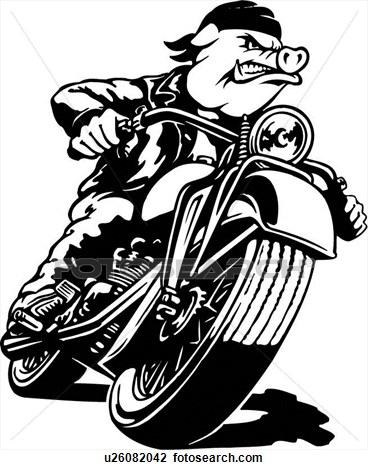 368x470 Pig Clipart Motorcycle