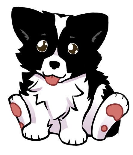 444x520 Border Collie Clipart Animated