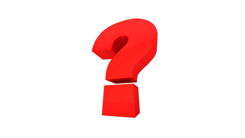 852x480 Exclamation Mark With A Question Mark Shadow, 3d Animation Stock