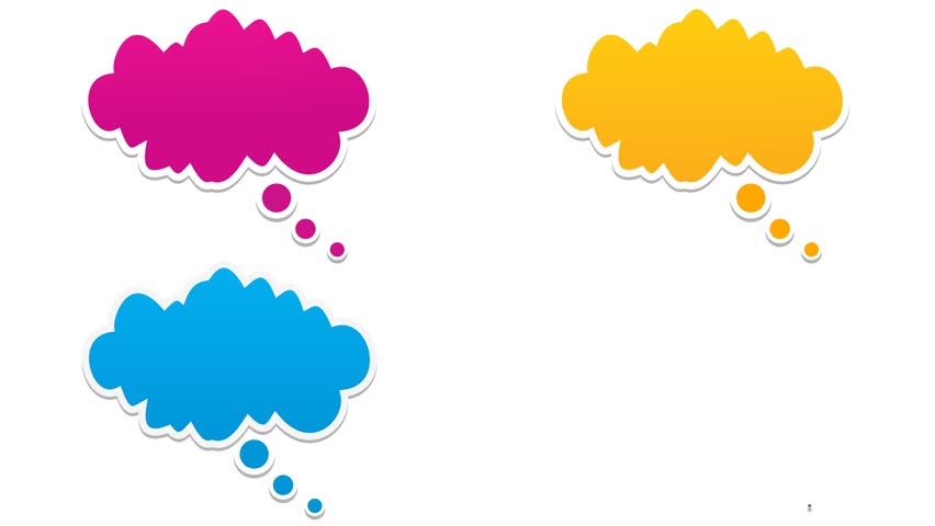 852x480 Thinking Cartoon Clouds Animation Stock Footage Video 11735474