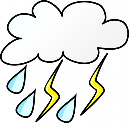 425x404 Thunderstorm Clipart Animated Rain