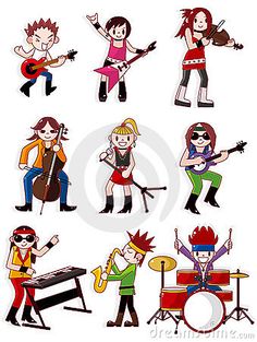 236x313 Rock Girl Cartoon. Vector Eps And Corel Files Rock Girls