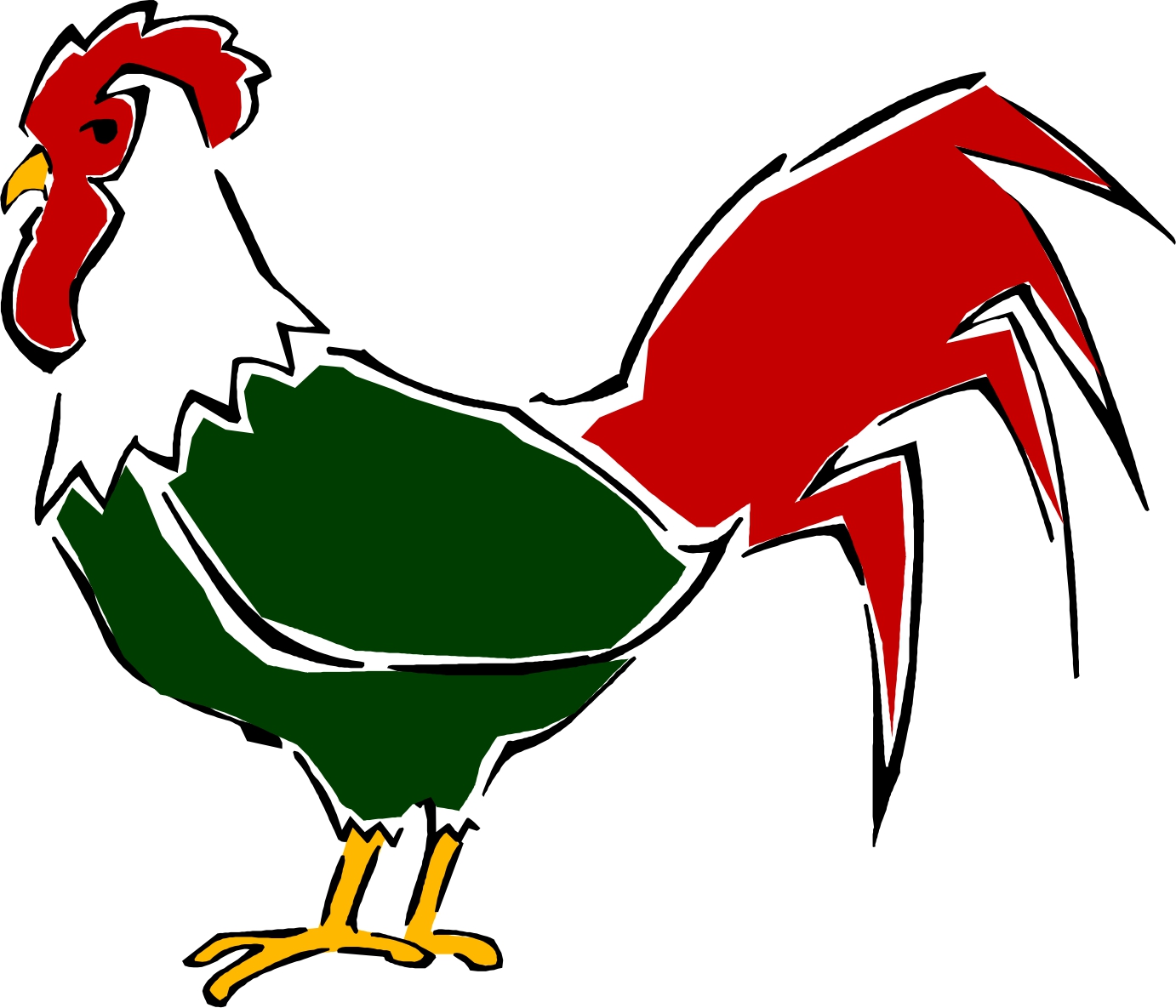 1382x1185 Rooster Clipart Animated