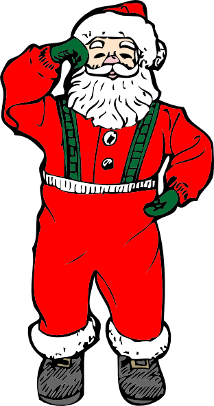 312x590 Dancing Santa Clip Art Free Vector 4vector