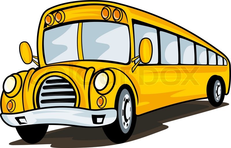 800x514 Illustration Of Kids Going To School In School Bus Stock Vector