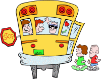 200x156 School Bus Animated Graphics