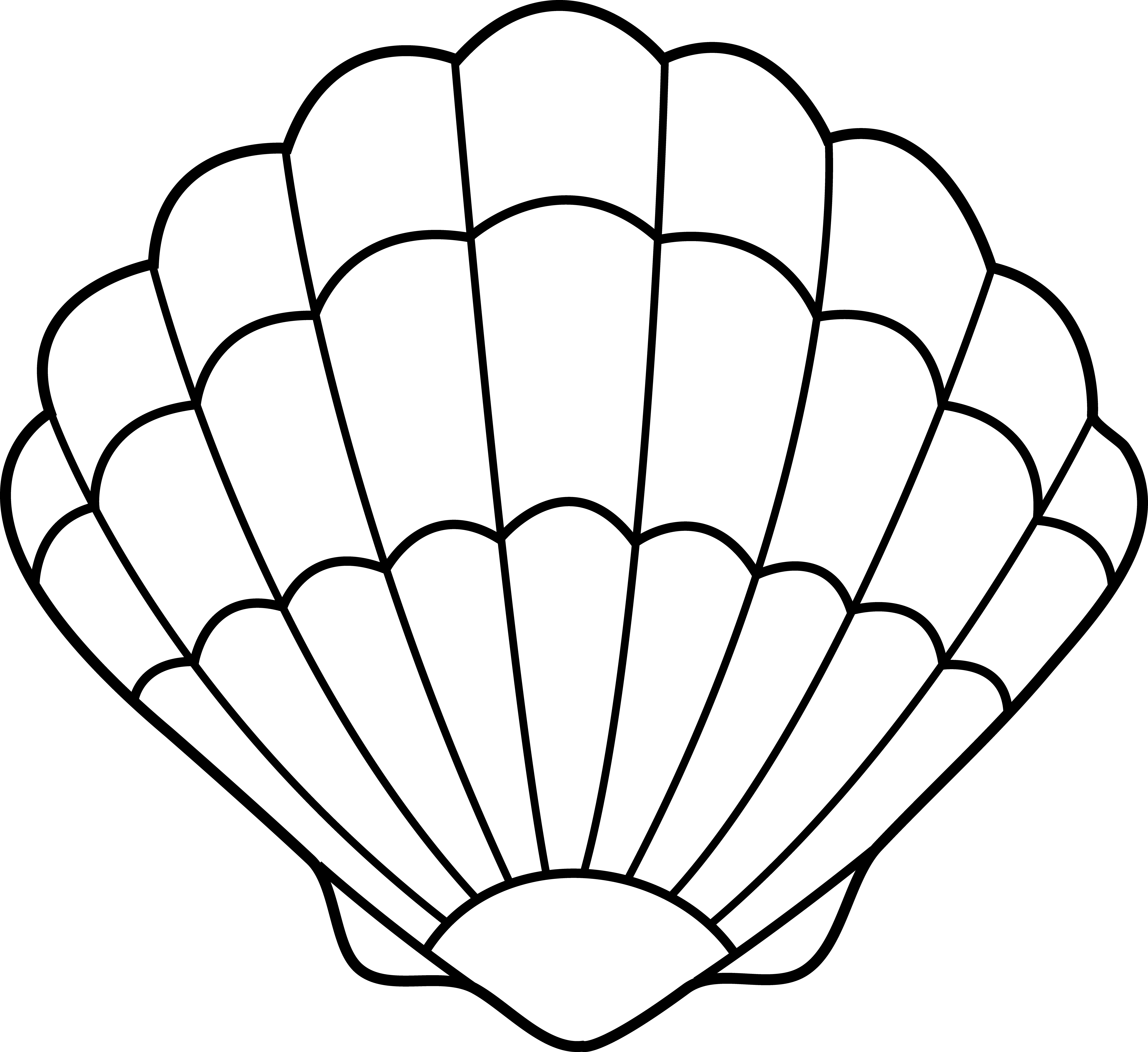 6142x5628 Sea Shell Clipart