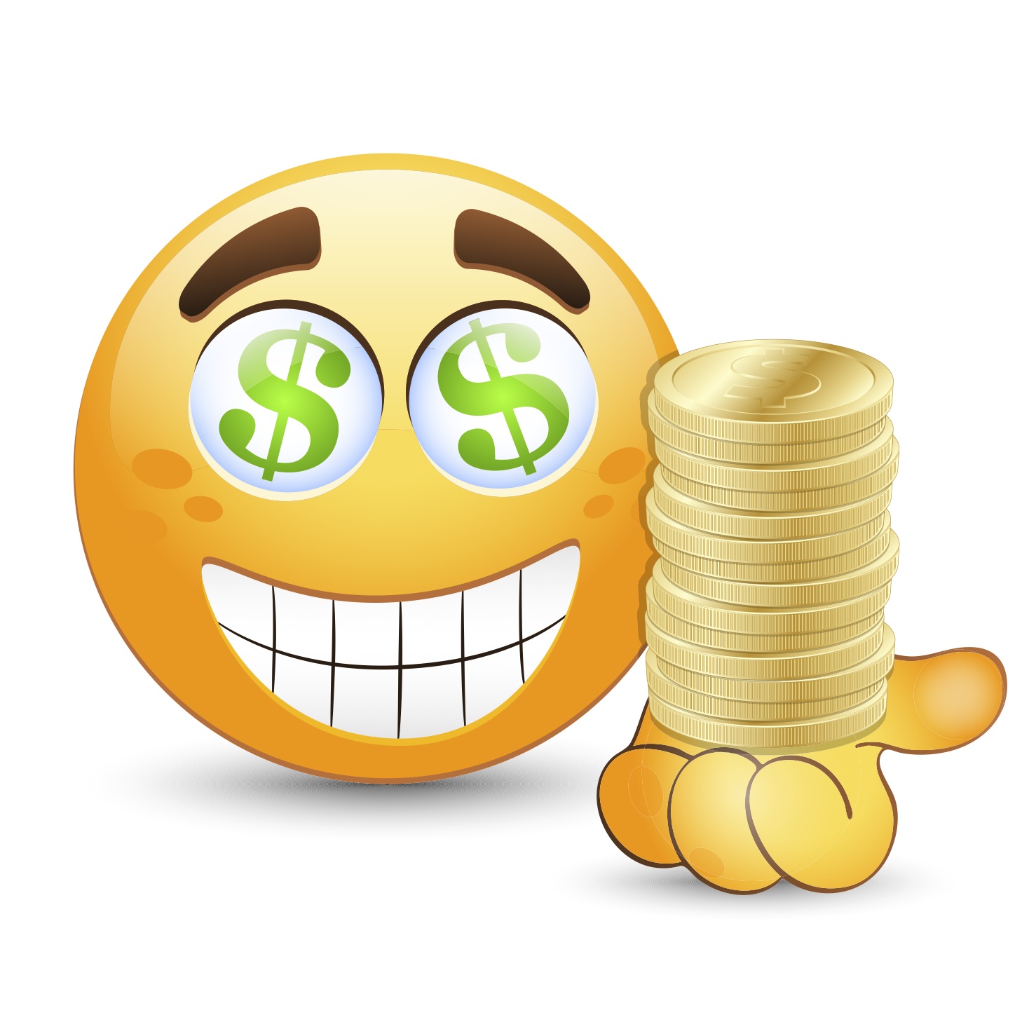 1458x1458 6 Amazing Dollar Smileys And Emoticons Smiley Symbol