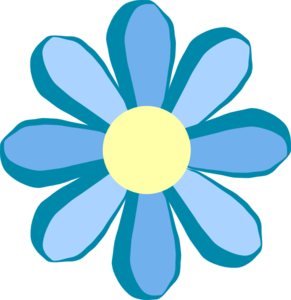 291x300 Blue Flower Clip Art