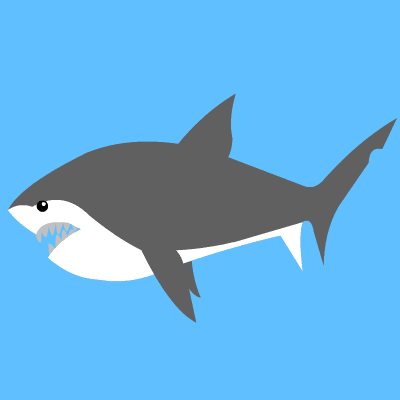400x400 Shark Attack Swimming Gif