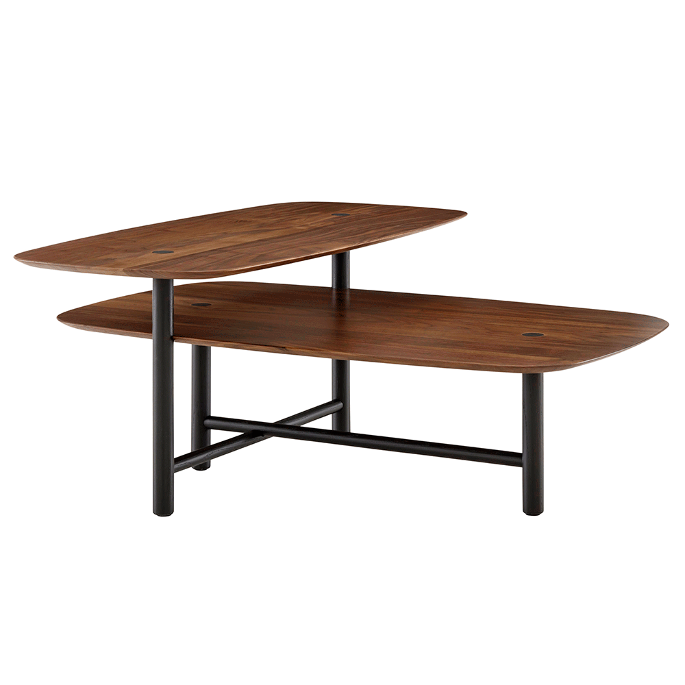 1000x1000 Piani Coffee Table Black Ligne Roset