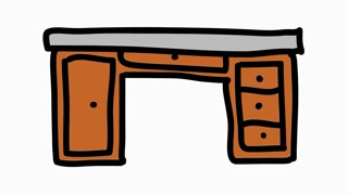 320x180 Table Hand Drawn Color Animation With Transparent Background