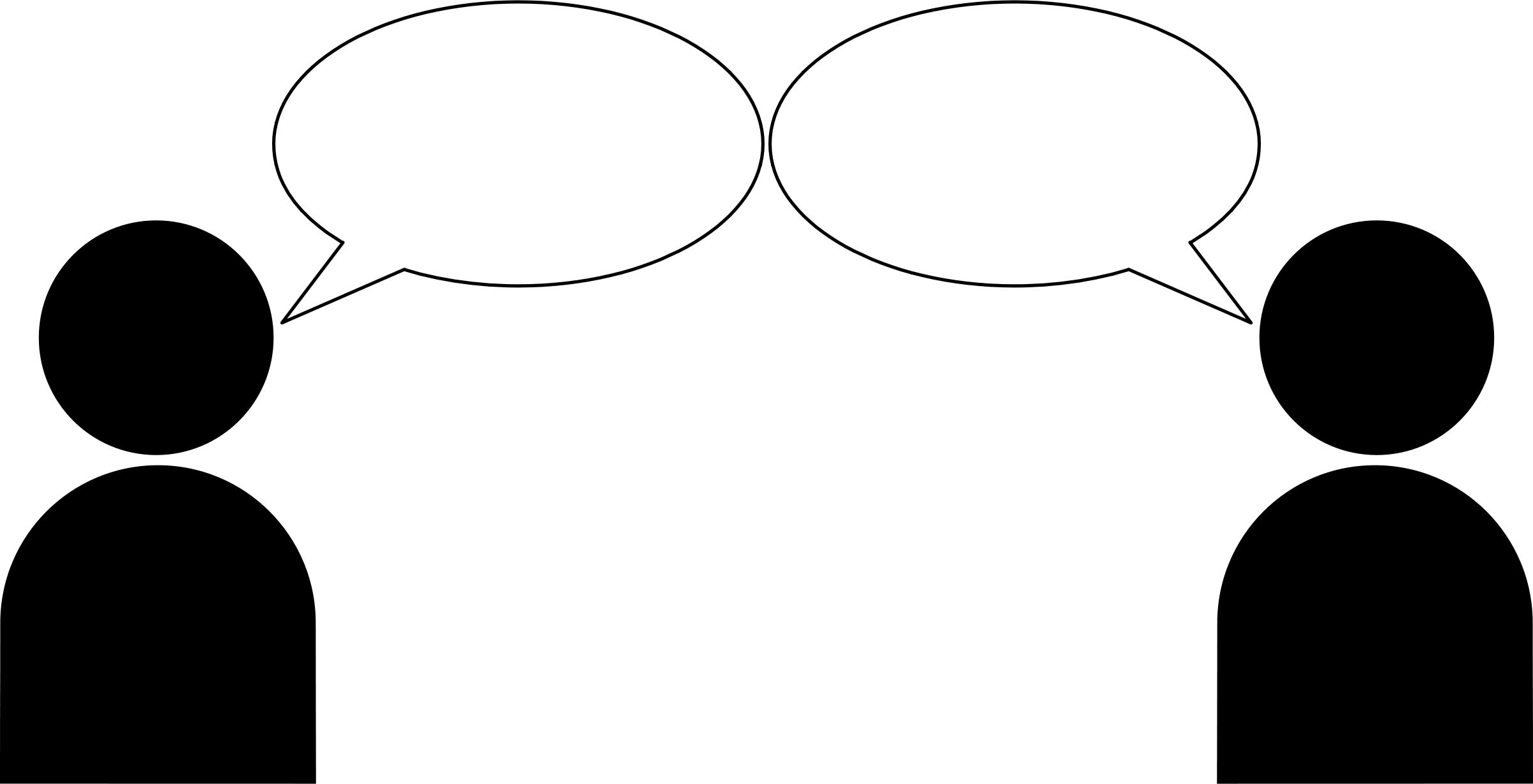 2400x1228 Person With Speech Bubble Clipart