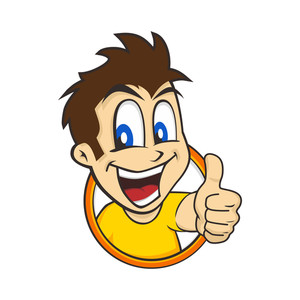 300x300 Cartoon Thumbs Up Vector Royalty Free Stock Image