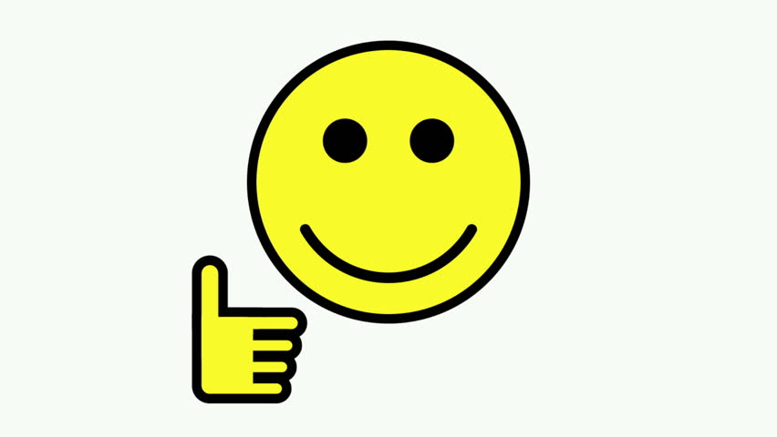 852x480 Drawn Marker Smile Face Cartoon Handmade Animation Seamless Loop